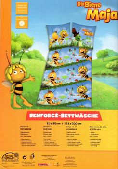 Bettwäsche Die Biene Maja + Willi - Schmetterling